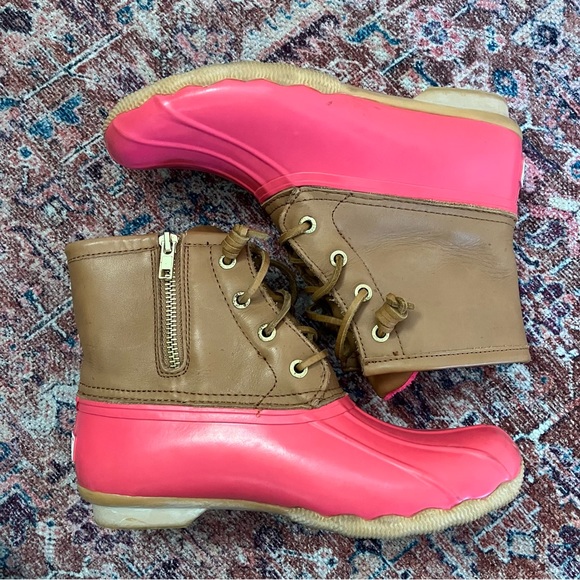 Sperry Saltwater Topsider Duck Boot, Hot Pink - Picture 4 of 6
